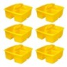 Storex Small Caddy, Yellow, Pack of 6