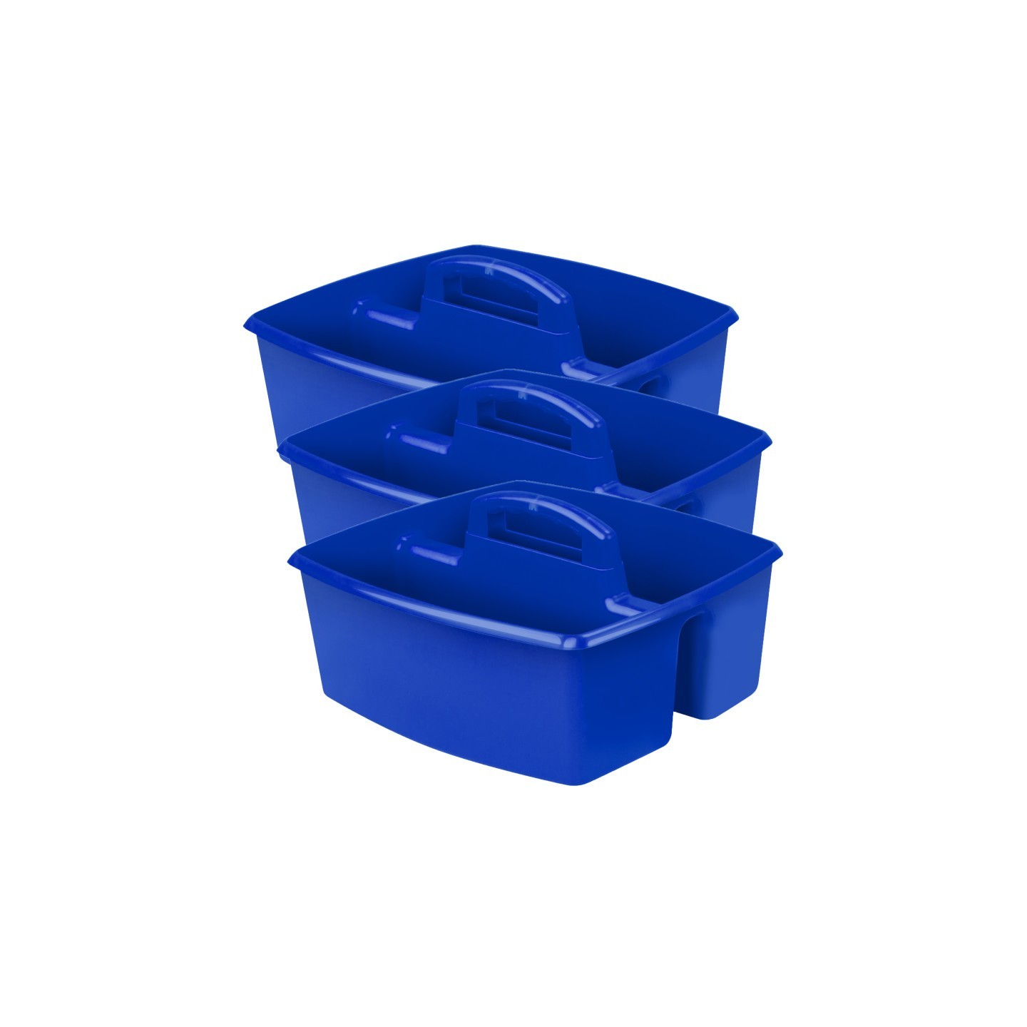 Storex Large Caddy, Blue, Pack of 3