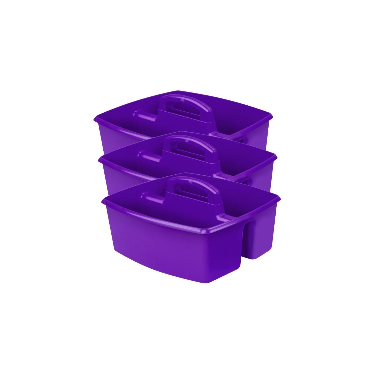 Storex Large Caddy, Purple, Pack of 3
