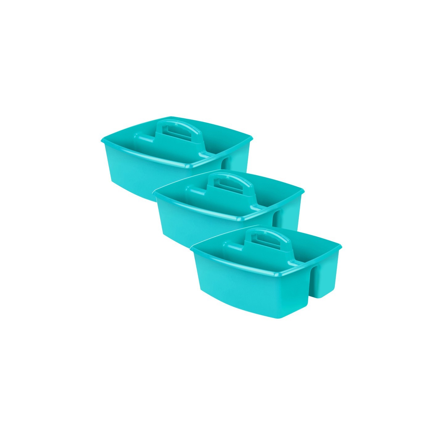 Storex Large Caddy, Teal, Pack of 3