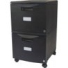 Storex 2-Drawer Mobile File Cabinet with Lock, Legal/Letter, Black