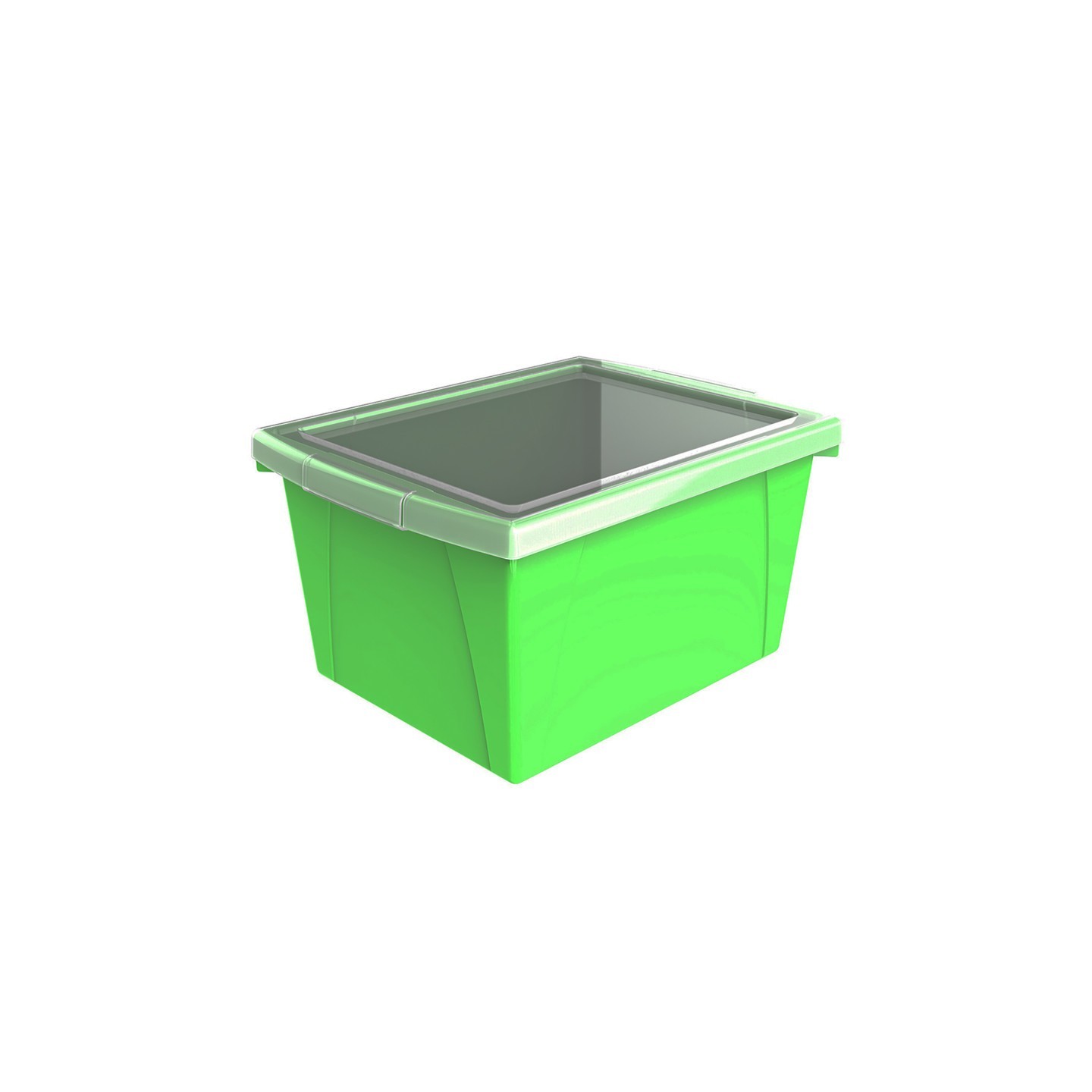 Storex 4 Gallon Storage Bin with Lid, Green