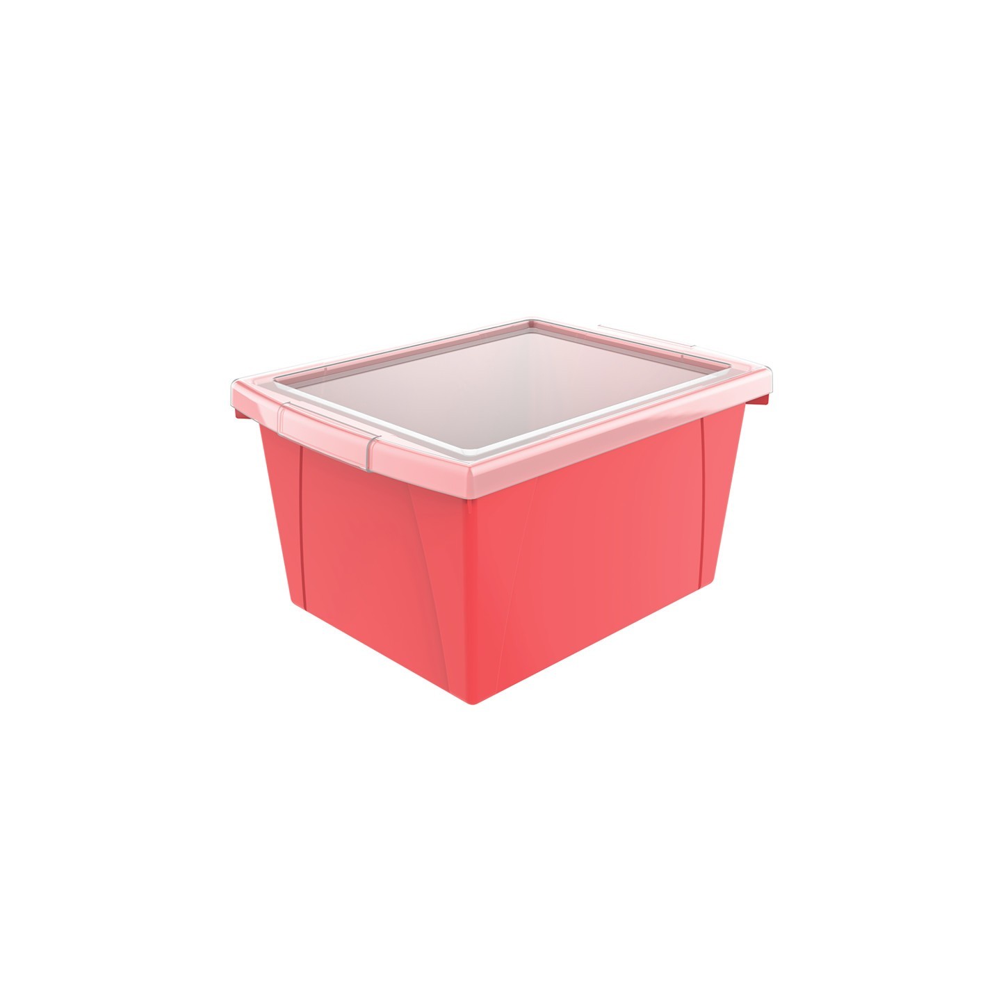 Storex 4 Gallon Storage Bin with Lid, Red