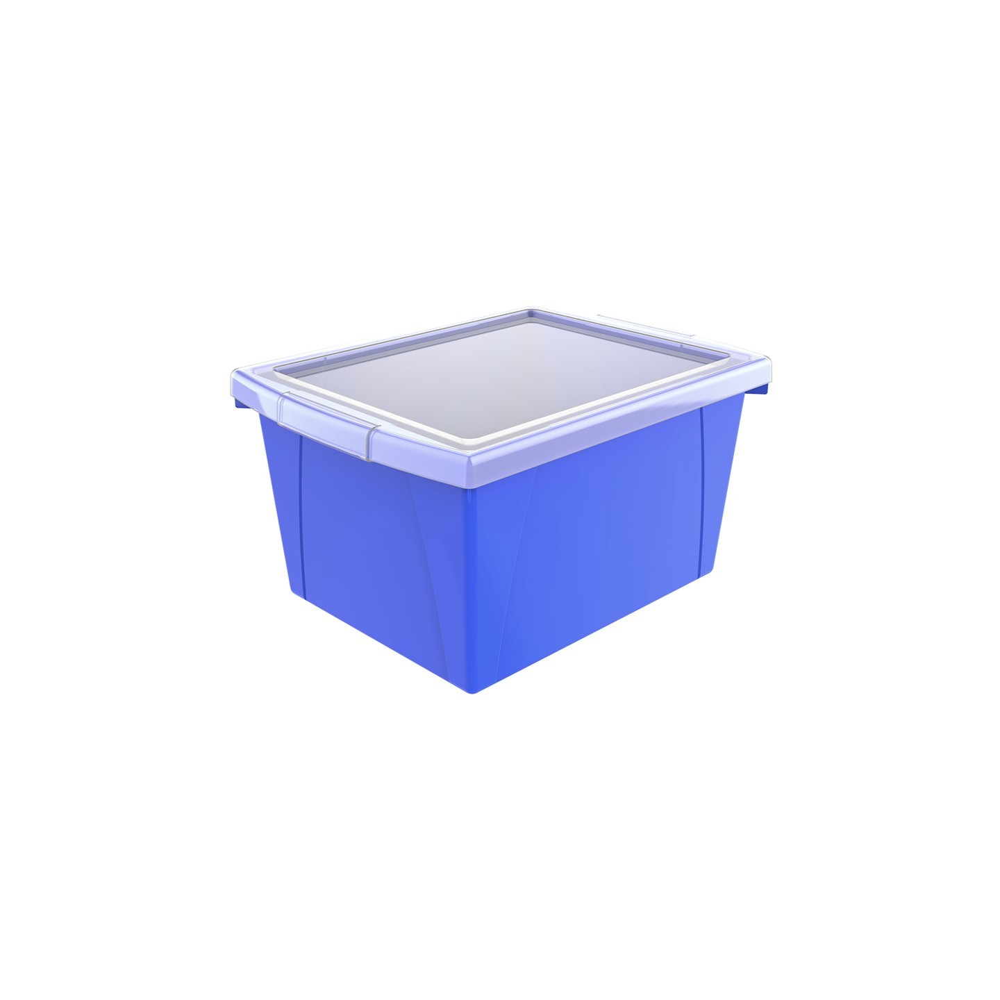 Storex 4 Gallon Storage Bin with Lid, Blue
