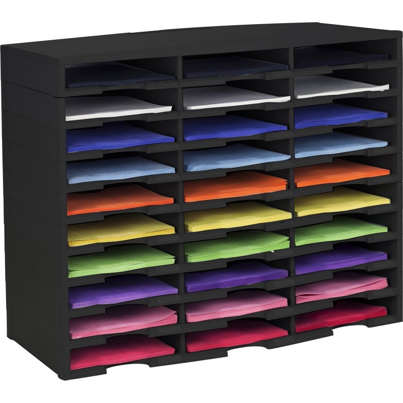 Storex 30 Compartment Literature Organizer Paper Sorter