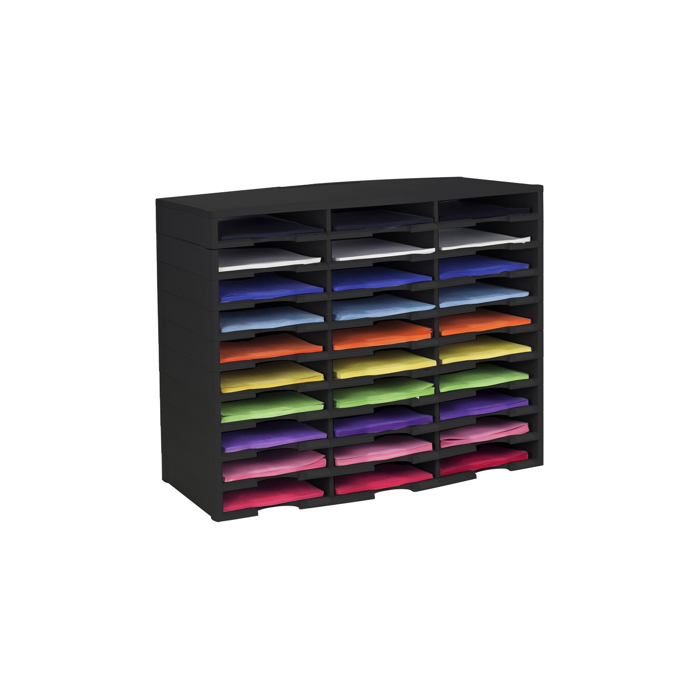 Storex 30 Compartment Literature Organizer Paper Sorter