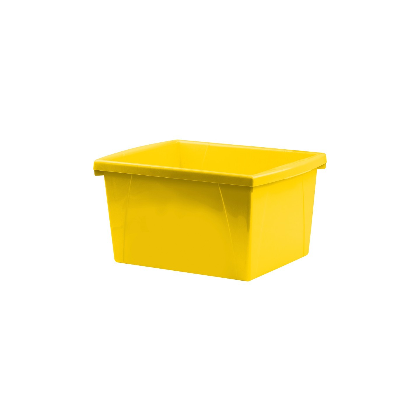 Storex 4 Gallon Storage Bin, Yellow