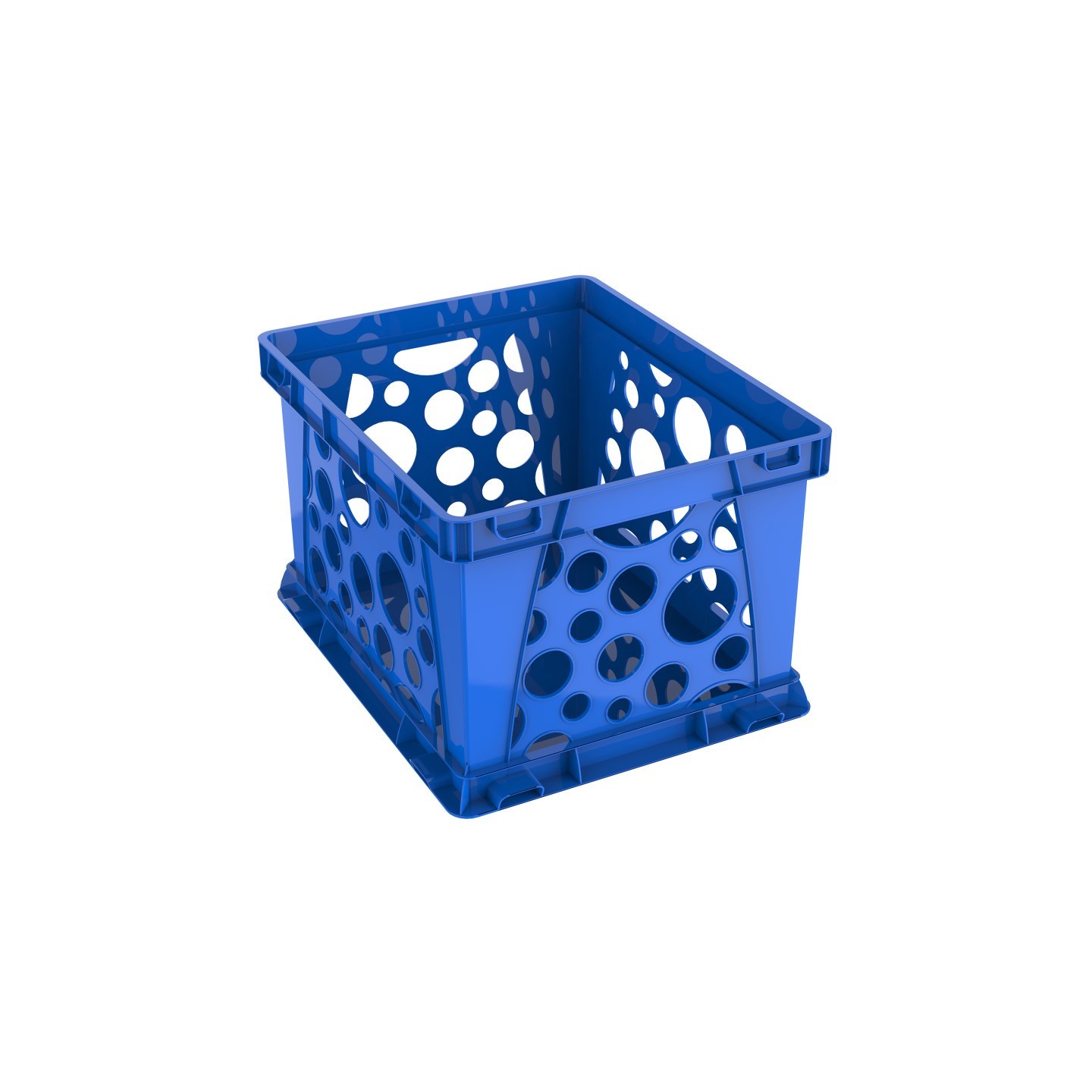 Storex Large File Crate, Blue