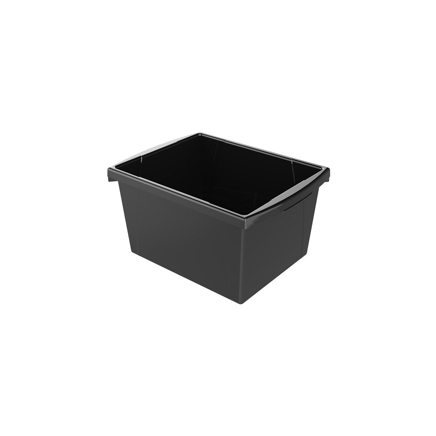 Storex Small Classroom Storage Bin, Black