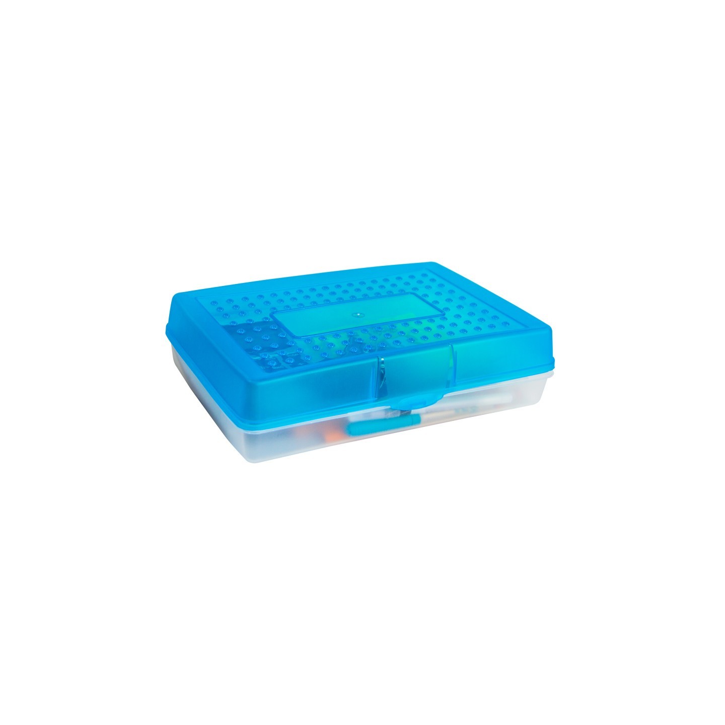 Storex Large Pencil Box, Blue