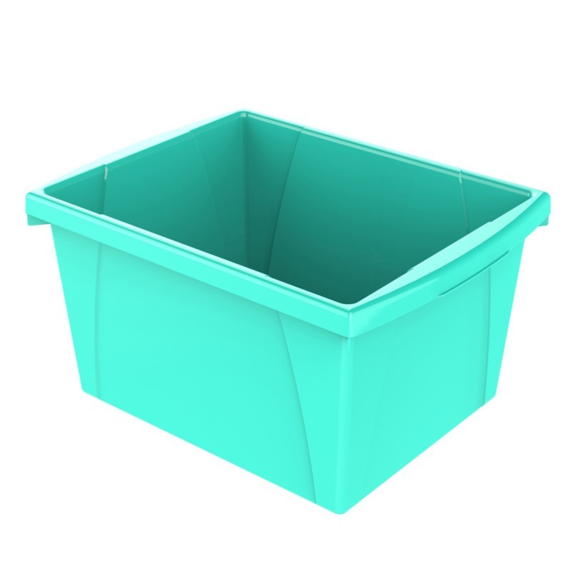 Storex 4 Gallon Storage Bin, Teal