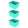 Storex 4 Gallon Classroom Storage Bin, Teal, Pack of 3