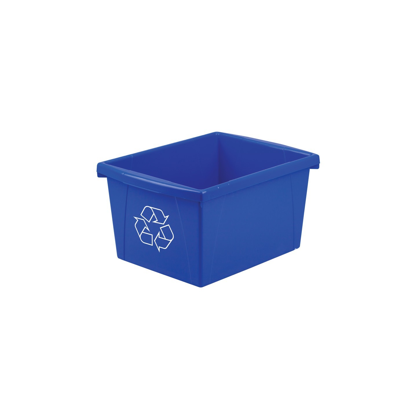 Storex 4 Gallon Recycling Bin, Blue