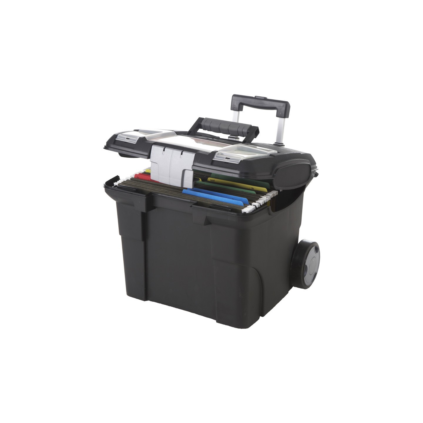 Storex Portable File Box on Wheels