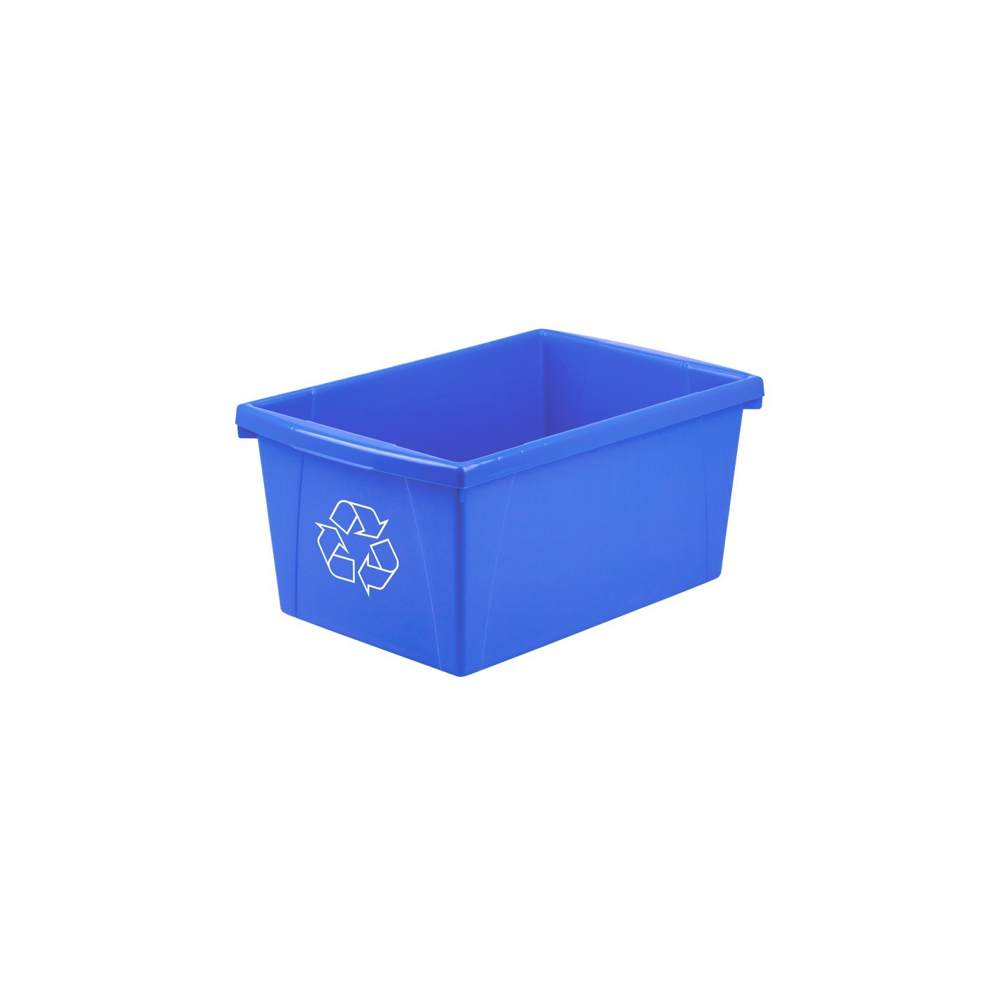 Storex 5.5 Gallon Recycling Bin, Blue
