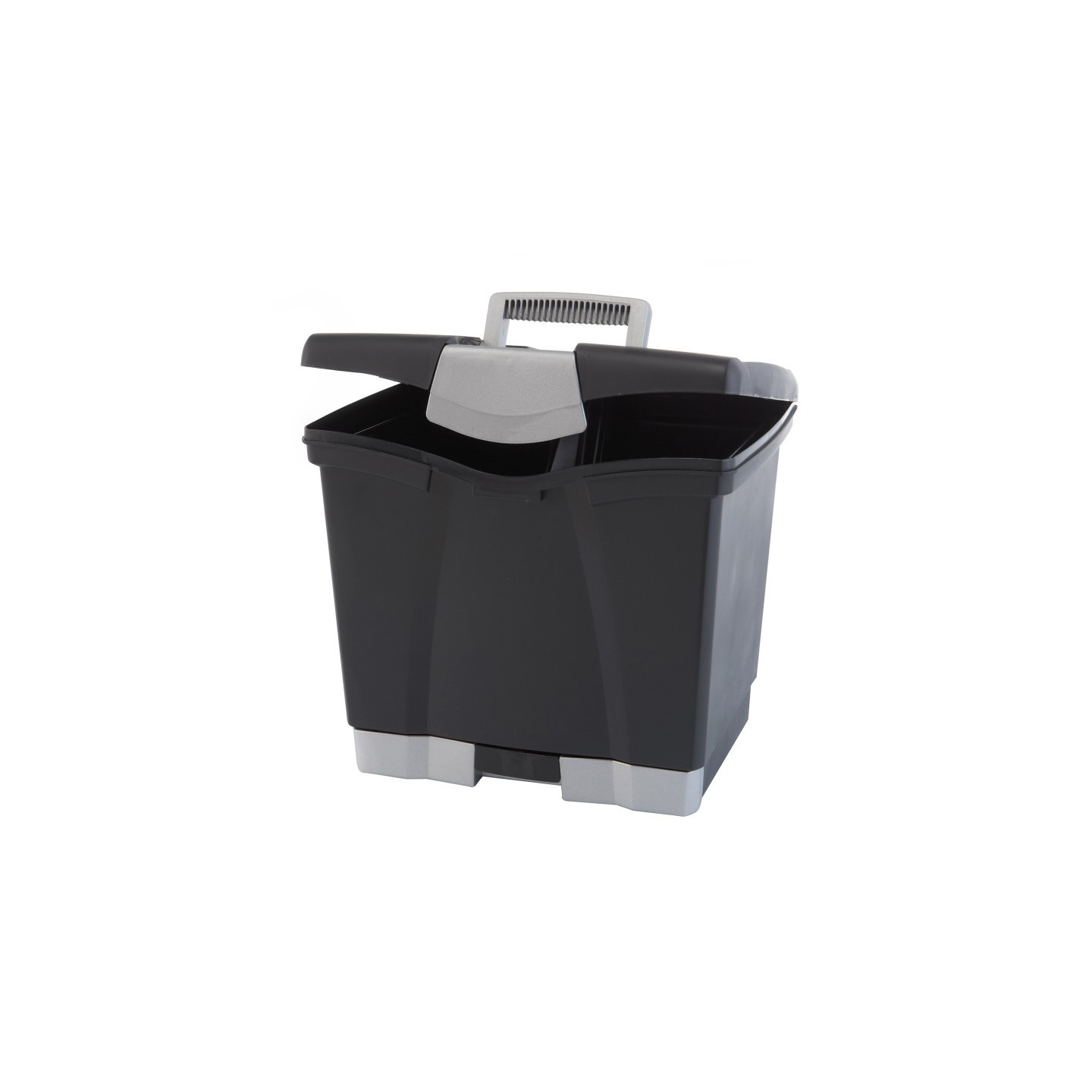 Storex Letter/Legal Portable File Box & Drawer , Black