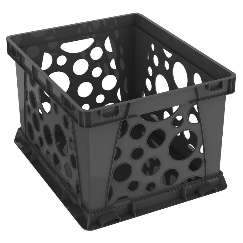 Storex Large File Crate, Black