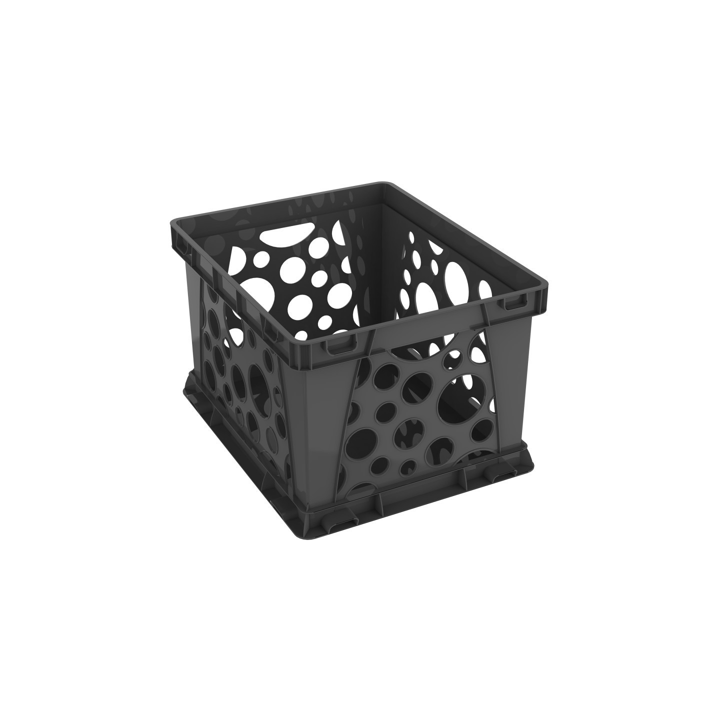 Storex Large File Crate, Black