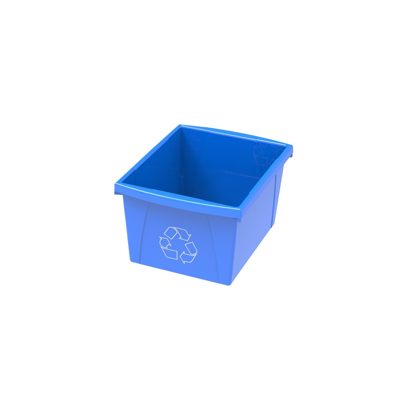 Storex 10 Gallon Recycling Tote, Blue
