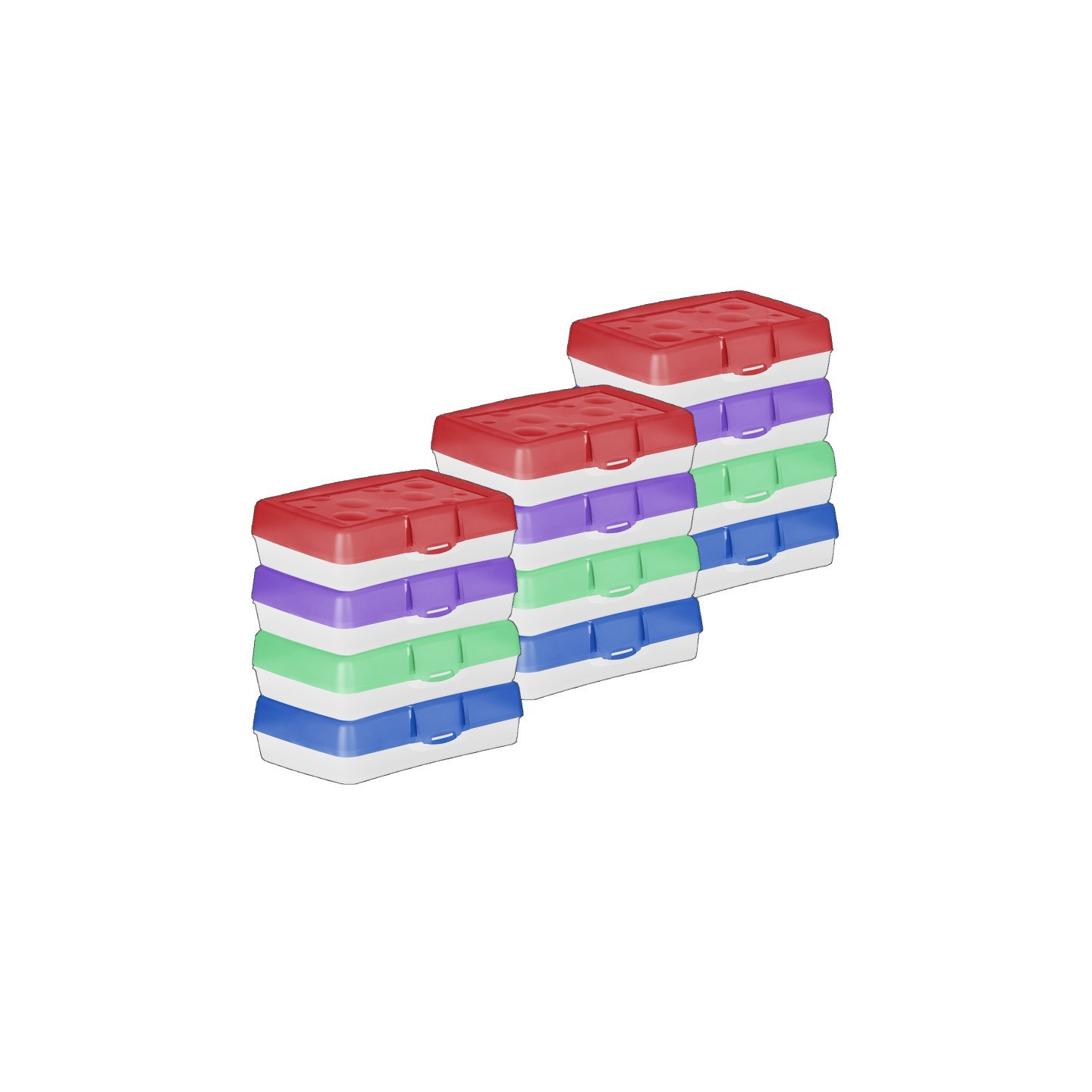 Storex Pencil Case, Assorted Colors, Pack of 12