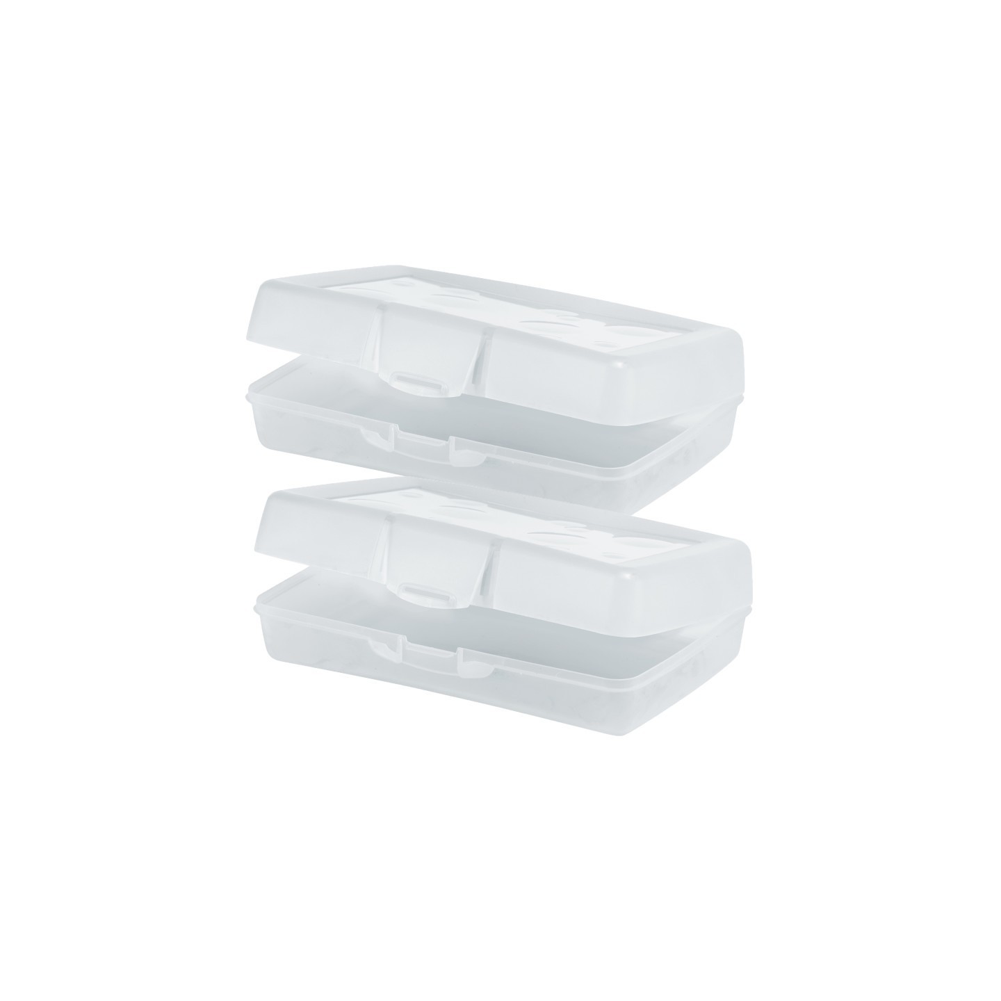 Storex Large Pencil Box, Clear, Pack of 2