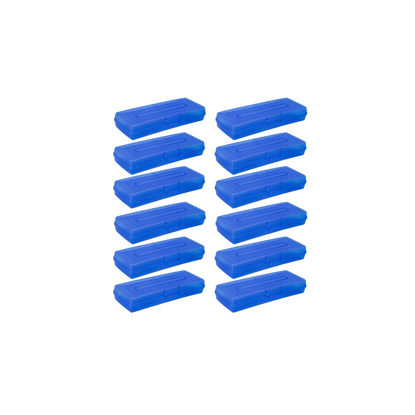 Storex Single Mini Pencil Storage Case, Assorted Colors, Pack of 12