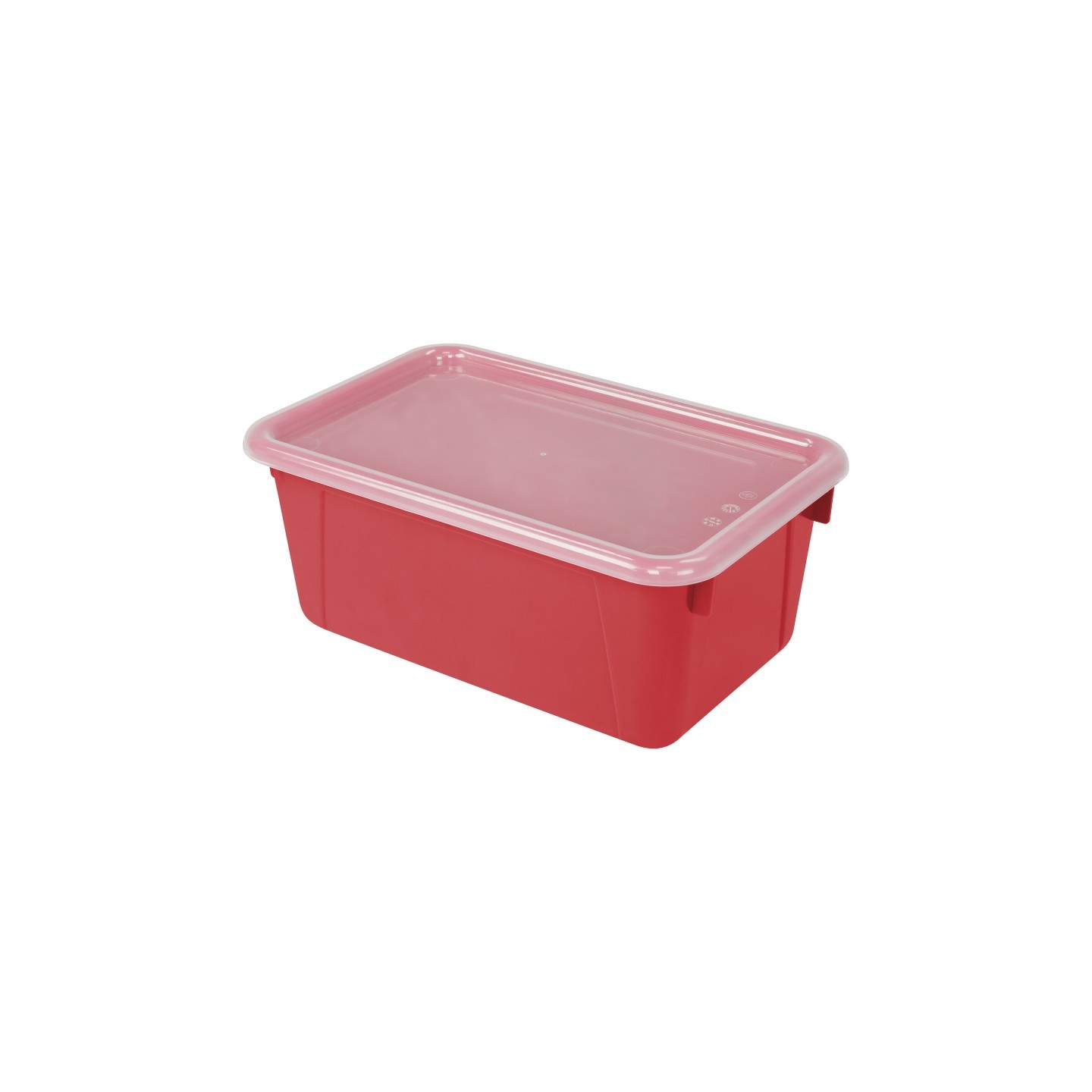 Storex Small Cubby Bin with Cover, Classroom Red