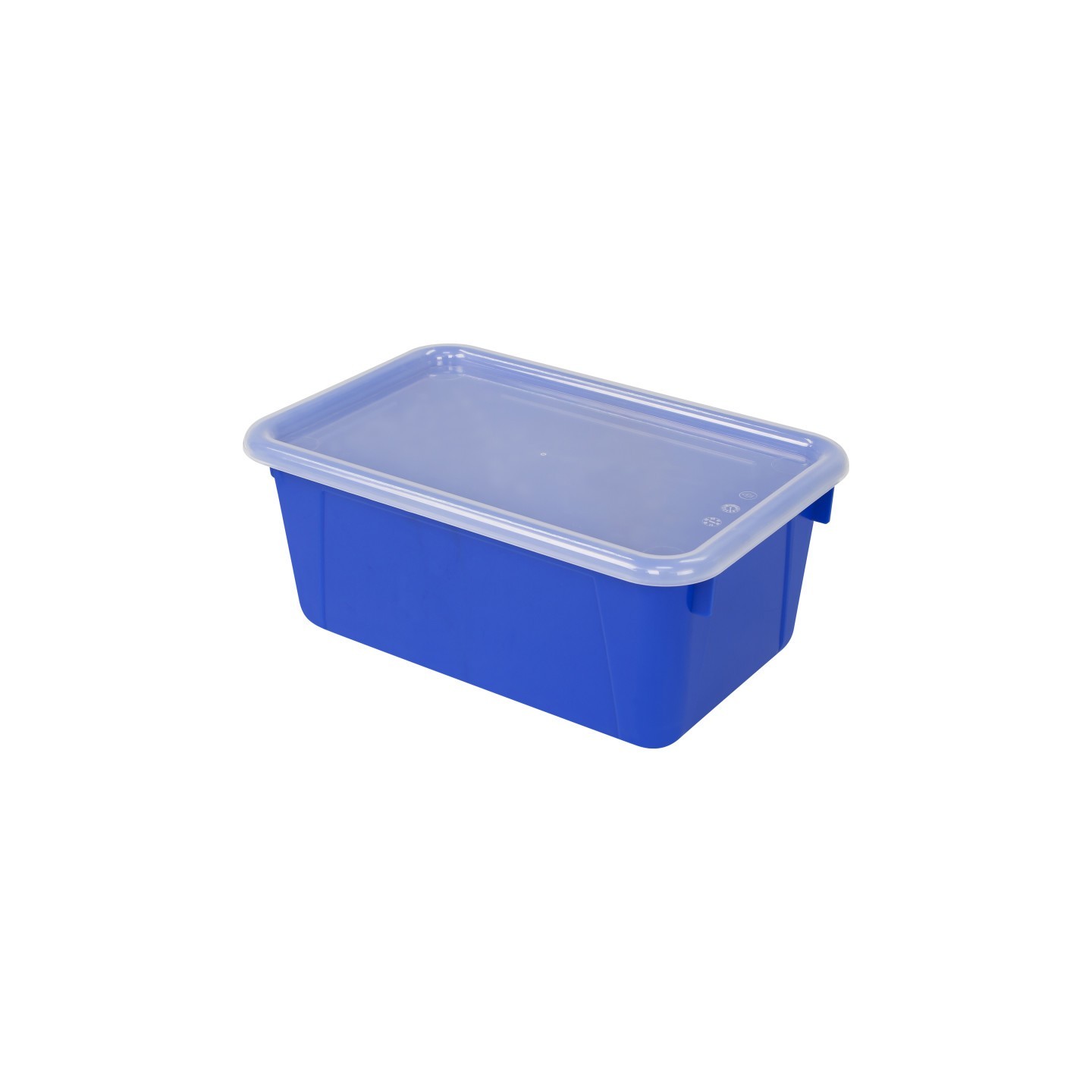 Storex Small Cubby Bin with Cover, Classroom Blue
