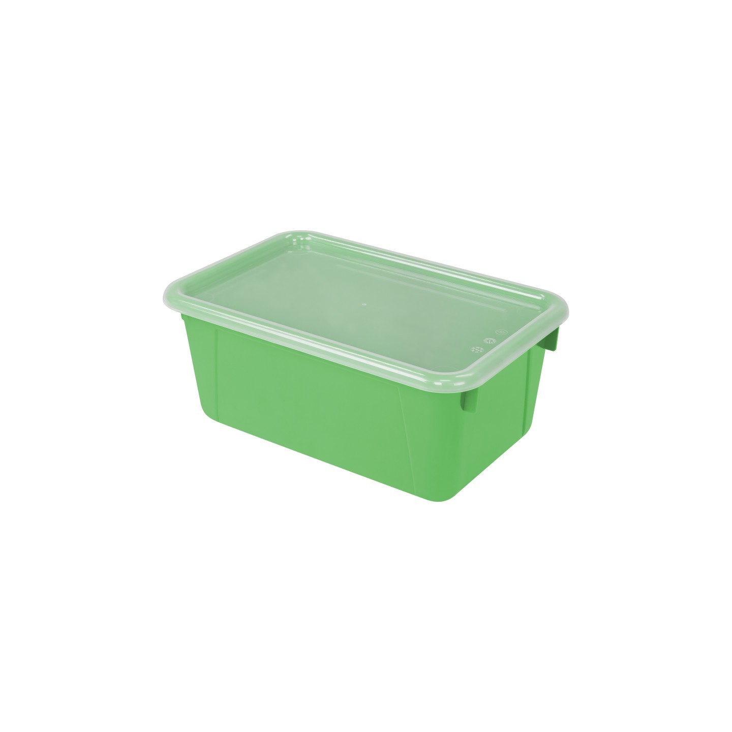 Storex Small Cubby Bin with Cover, Classroom Green