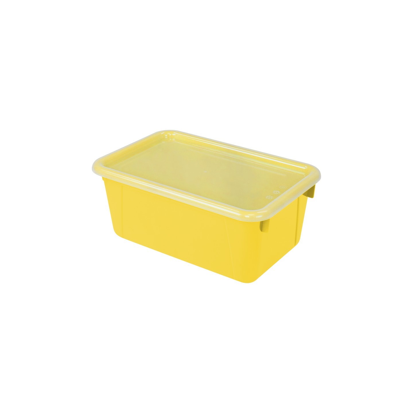 Storex Small Cubby Bin with Cover, Classroom Yellow