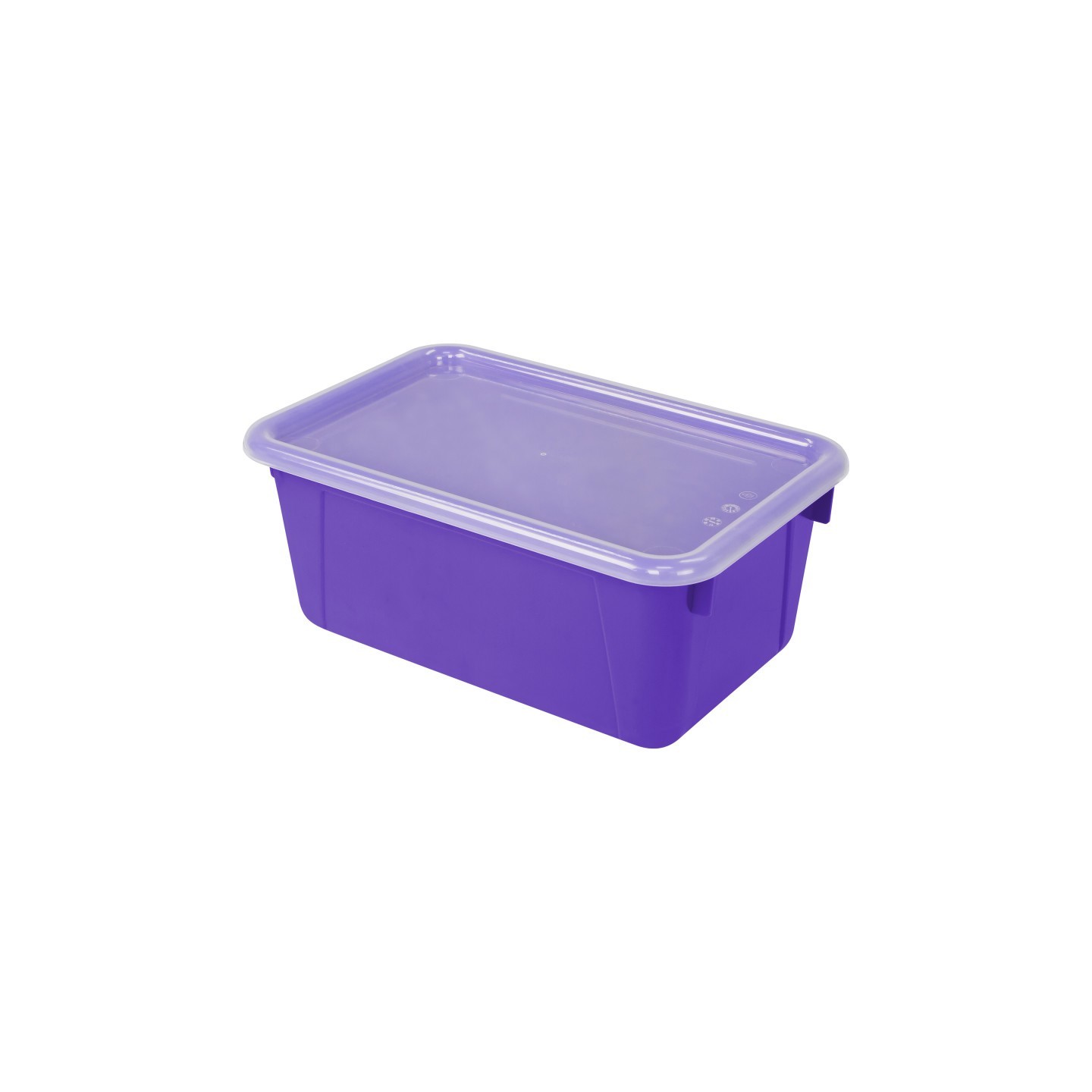 Storex Small Cubby Bin with Cover, Classroom Purple