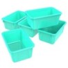 Storex Small Cubby Bin, Teal, Pack of 5