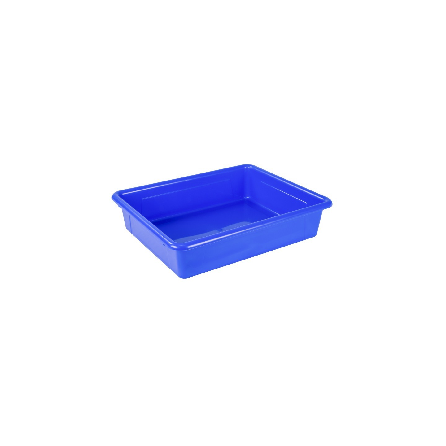 Storex Flat Storage Tray, Blue, Pack of 5