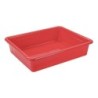 Storex Flat Storage Tray, Red, Pack of 5