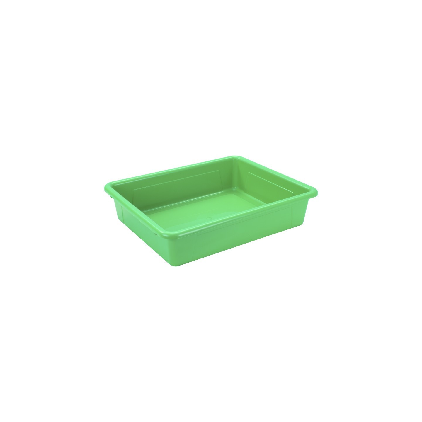 Storex Flat Storage Tray, Green, Pack of 5