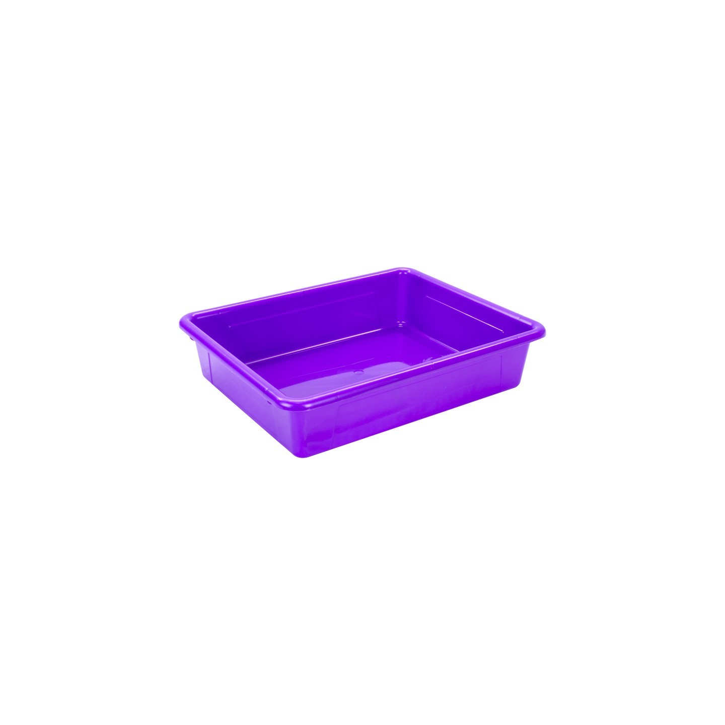 Storex Flat Storage Tray, Purple, Pack of 5