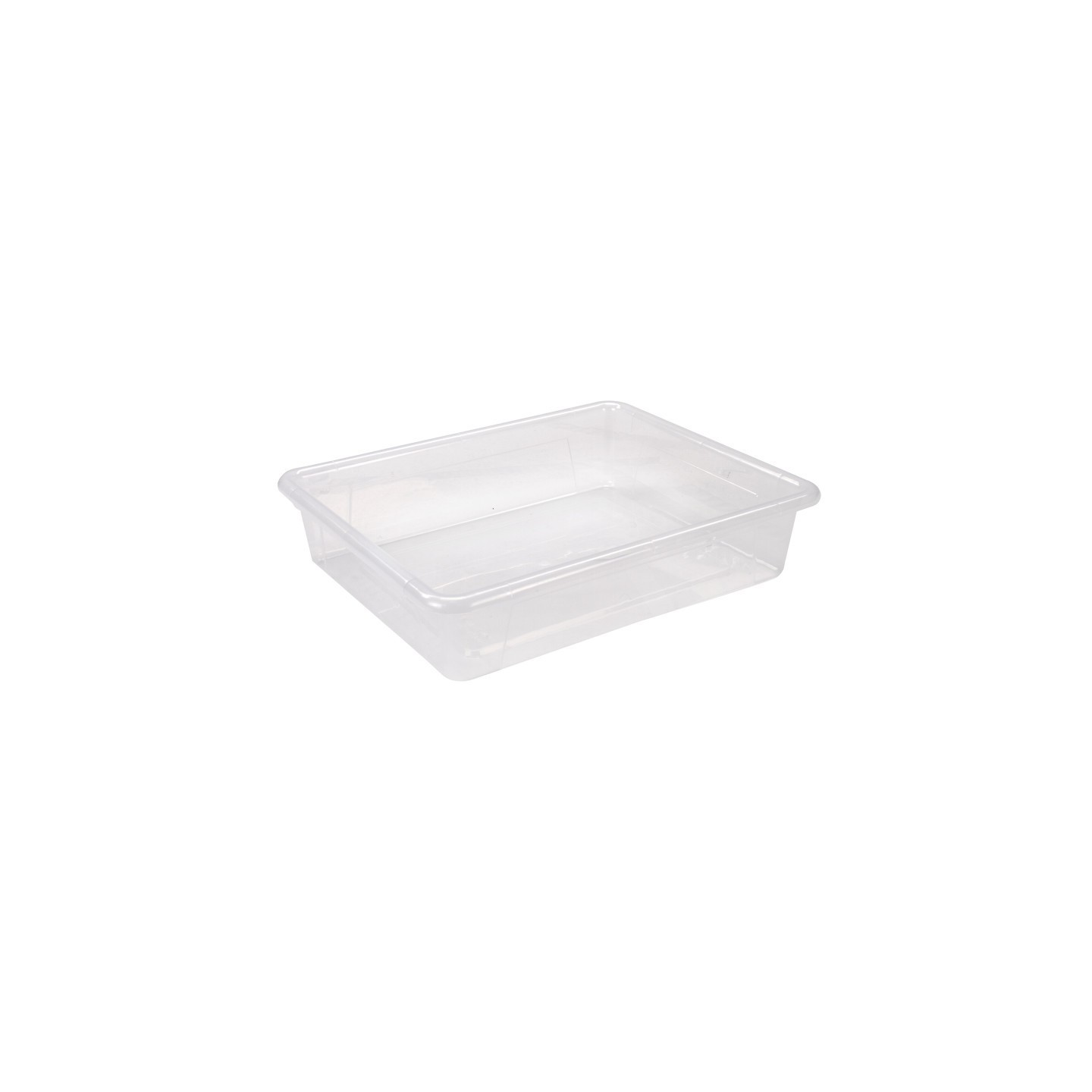 Storex Flat Storage Tray, Clear, Pack of 5