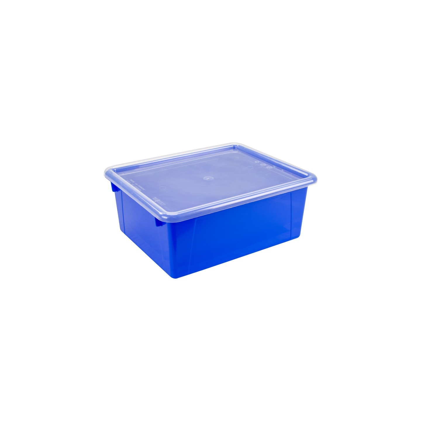 Storex Deep Storage Tray with Lid, Blue