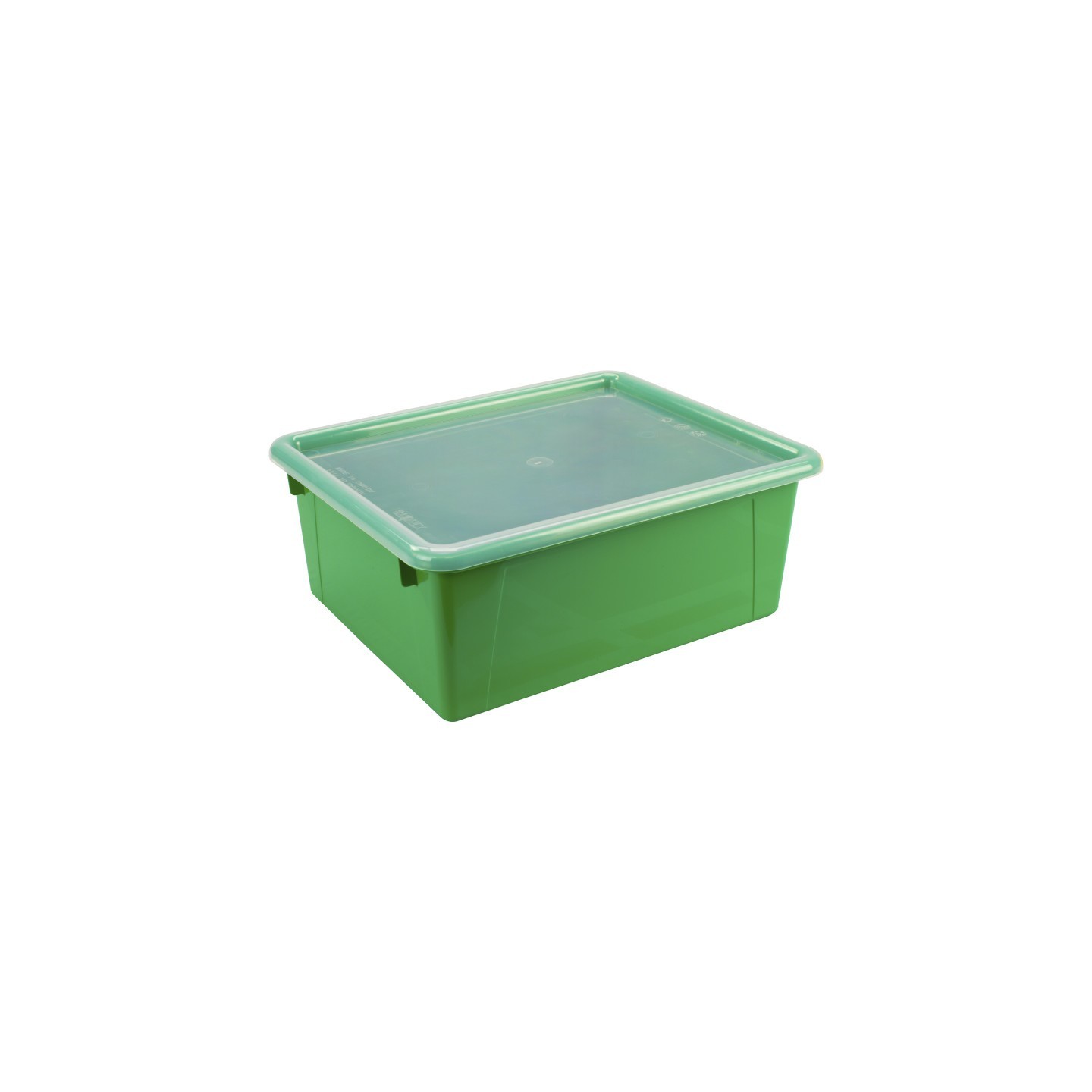 Storex Deep Storage Tray with Lid, Green