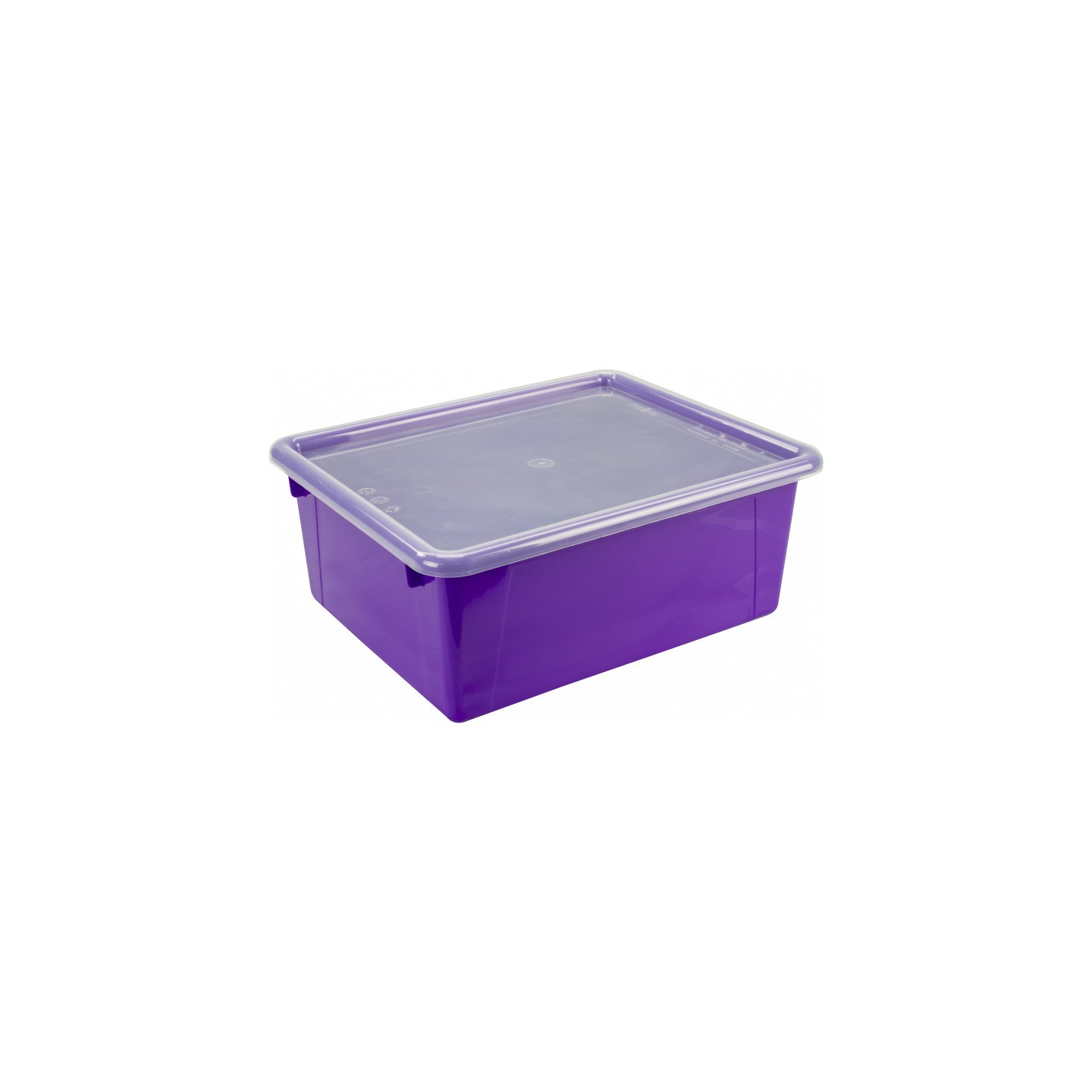 Storex Deep Storage Tray with Lid, Purple