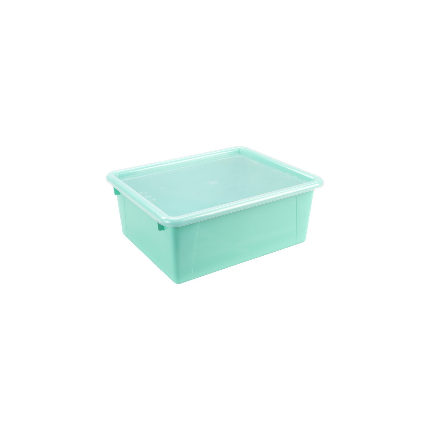 Storex Deep Storage Tray with Lid, Teal