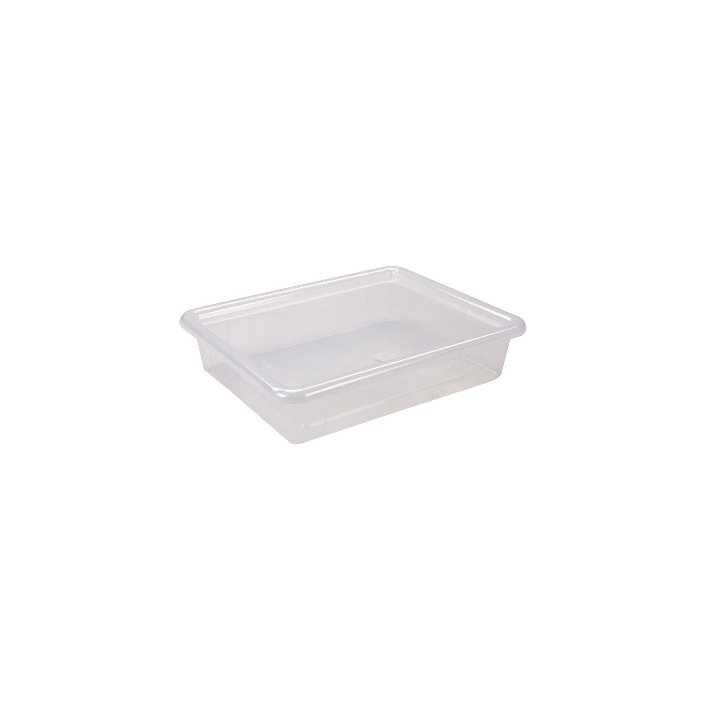 Storex Flat Storage Tray with Lid, Clear