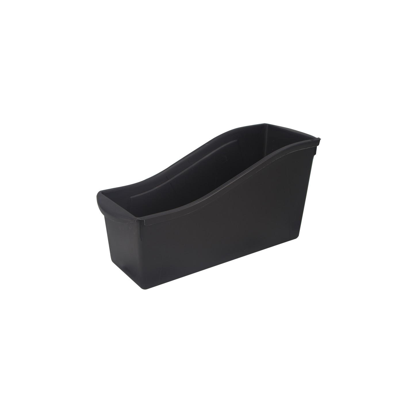 Storex Large Book Bin, 7"H x 14.3"D x 5.3"W, Black, 1 Count