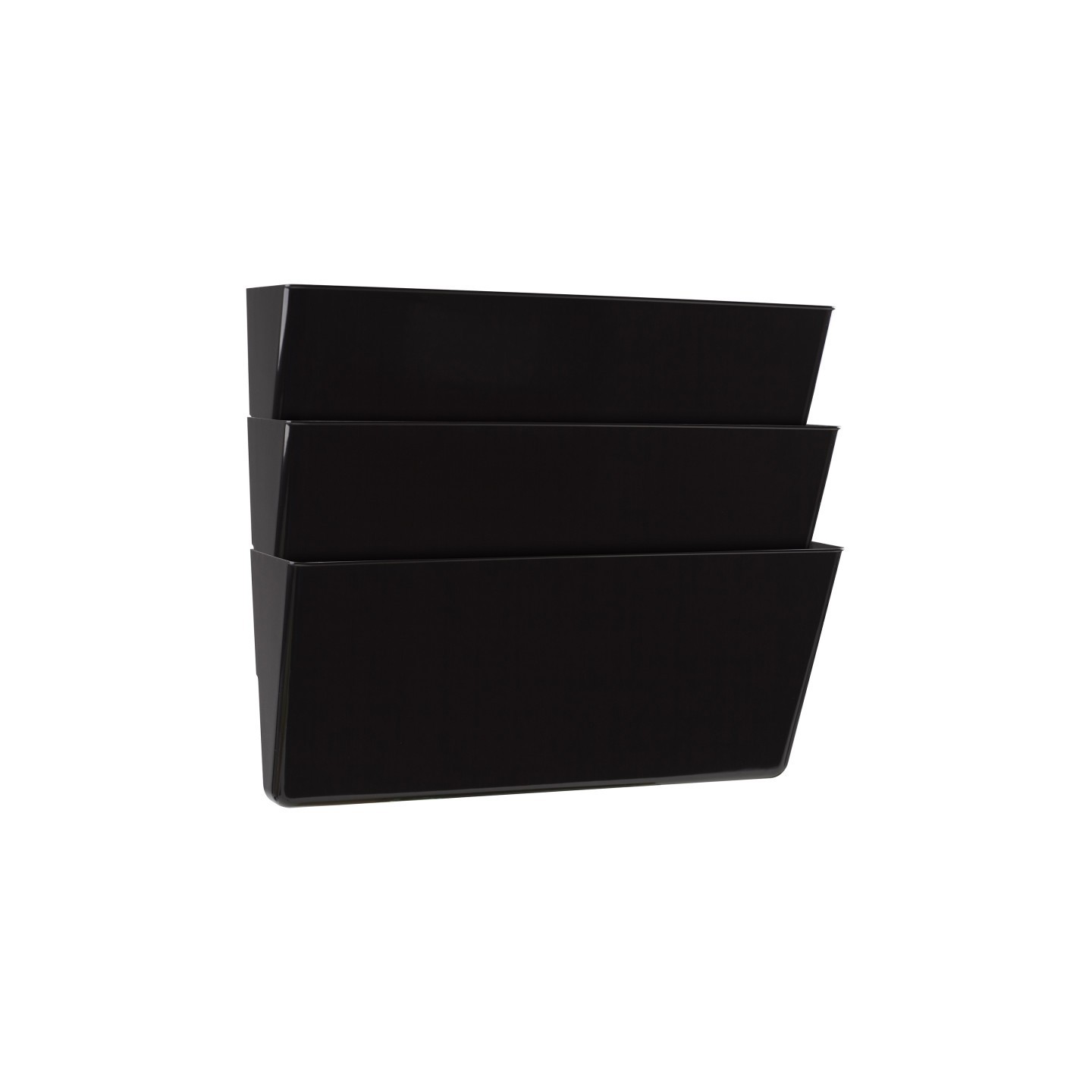 Storex Unbreakable Wall Files, Legal, Black, Set of 3