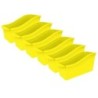 Storex Large Book Bin, Yellow, Pack of 6