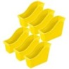 Storex Small Book Bin, Yellow, Pack of 6