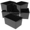 Storex Wide Book Bin, Black, Set of 6
