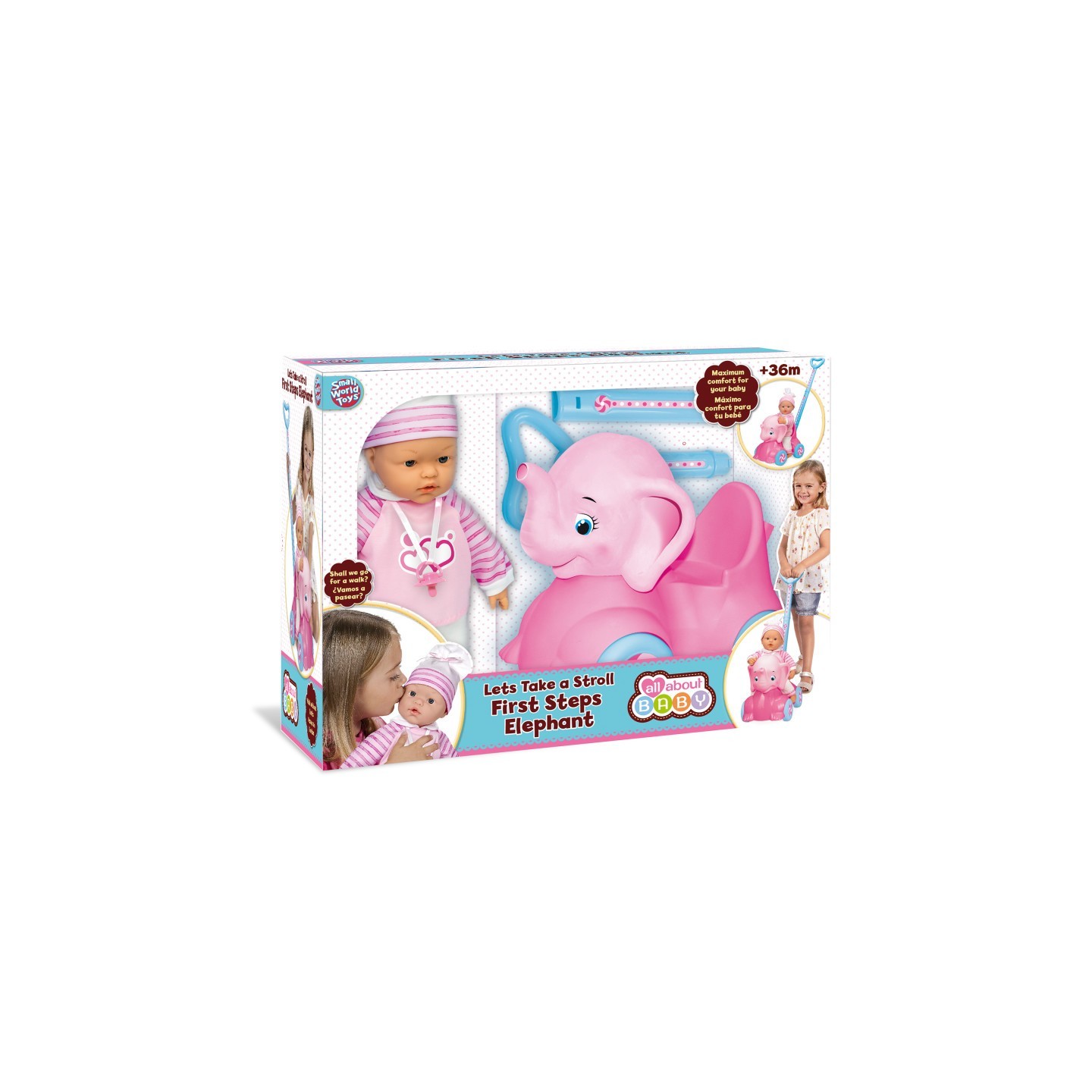 Small World Toys Let's Take A Stroll First Steps Elephant