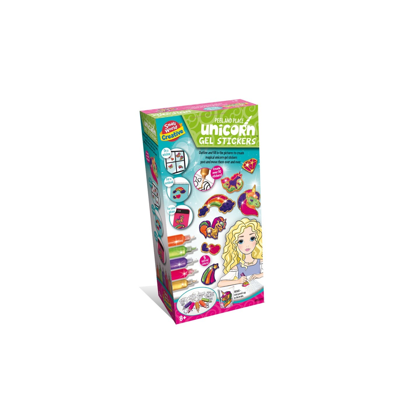 Small World Toys Peel and Place Unicorn Gel Stickers Kit