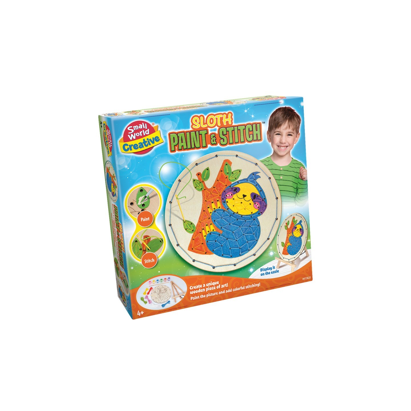 Small World Toys Sloth Paint & Stitch Kit